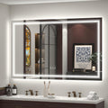 66x40 LED Bathroom Mirror, Lighted Mirror for Bathroom Wall, Backlit and Front lit, Dimmable, Anti-Fog, Shatterpoof, Memory (Horizontal/Vertical)