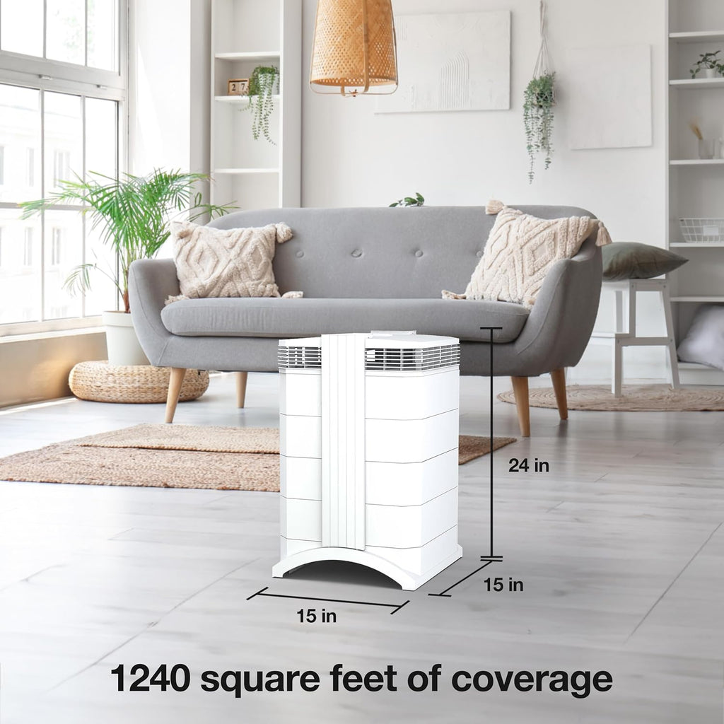 IQAir HealthPro Compact XE Air Purifier - 2-Pack - Compact HyperHEPA Filtration for Rooms up to 2480 sq ft - Allergens, Smoke, Dust, Mold, Pet Dander, Swiss Made, WiFi Enabled