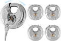 5-Pack Discus Padlocks Keyed Alike, 2-3/4 inch Wide, Stainless Steel 304 Round Lock, Waterproof and Rustproof Storage Lock with Brass Keys, Ideal for Storage Unit Gate, Outdoor, Shed, Fence