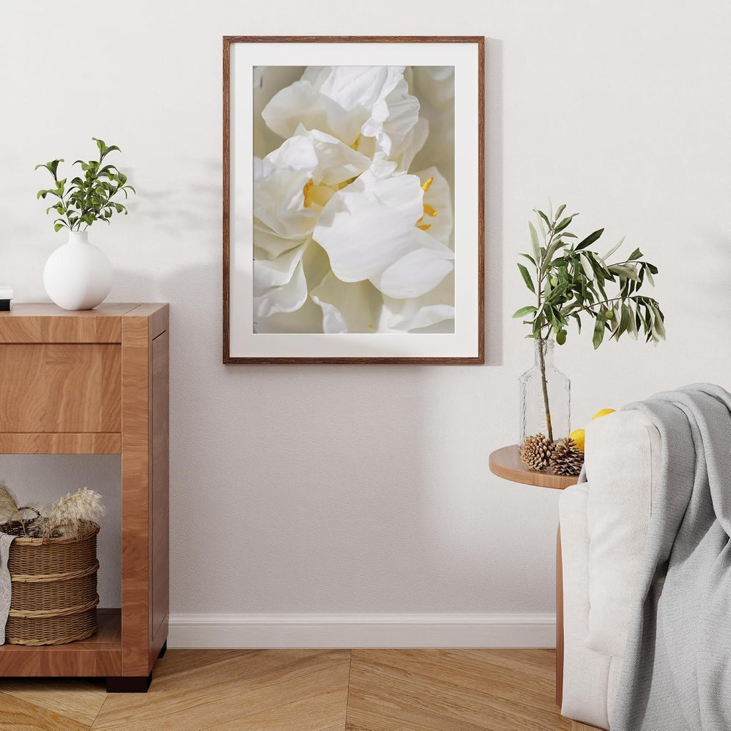 23x29 Oak Wood Frame, 23"x29" Poster Frame, 23 x 29 Picture Frames with Mat for 19x25, Rustic Wood Frames 23 by 29 with Real Glass, 23" x 29" Art Frame, 23x29 Puzzle Frames (Walnut Color, 1 Pack)