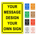 2 PACK of Custom Sign Outdoor Metal Vertical, Personalized Metal Sign for Parking, Gate, Delivery, Garage, Weatherproof Customized Signs for Outside, Make Your Own Signs Custom(18x12 Inches)