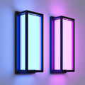 Smart Outdoor Lights Color Changing 2 Pack, RGB+2700K-6500K Outdoor Wall Sconce Aluminum Exterior Lighting Fixtures Waterproof Antirust, APP Control Up and Down Lights