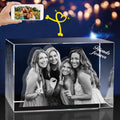 3D Crystal Photo, Christmas Personalized Gift, Personalized Gifts with Your Own Photo for Fathers Day. Customized Gift for Christmas,Birthday, Wedding, Anniversary, Memorial, Mother’s Day