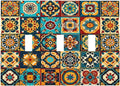 Mexican Talavera Ceramic Tile Moroccan Boho Decorative Switch Plates 3 Gang Wall Plate Triple Toggle Light Switch Cover Faceplate Electrical Wall Panels for Bathroom Kitchen Decor