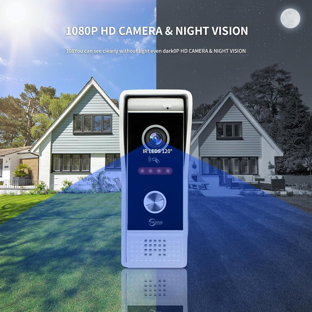 Video Doorbell Intercom System,10 Inches Touch Screen (Black) Video Doorbell Door Phone System,Support Remote Unlock, Dual-Way Intercom,Night Vision for Villa House Apartment (1-Camera + 3-Monitor)