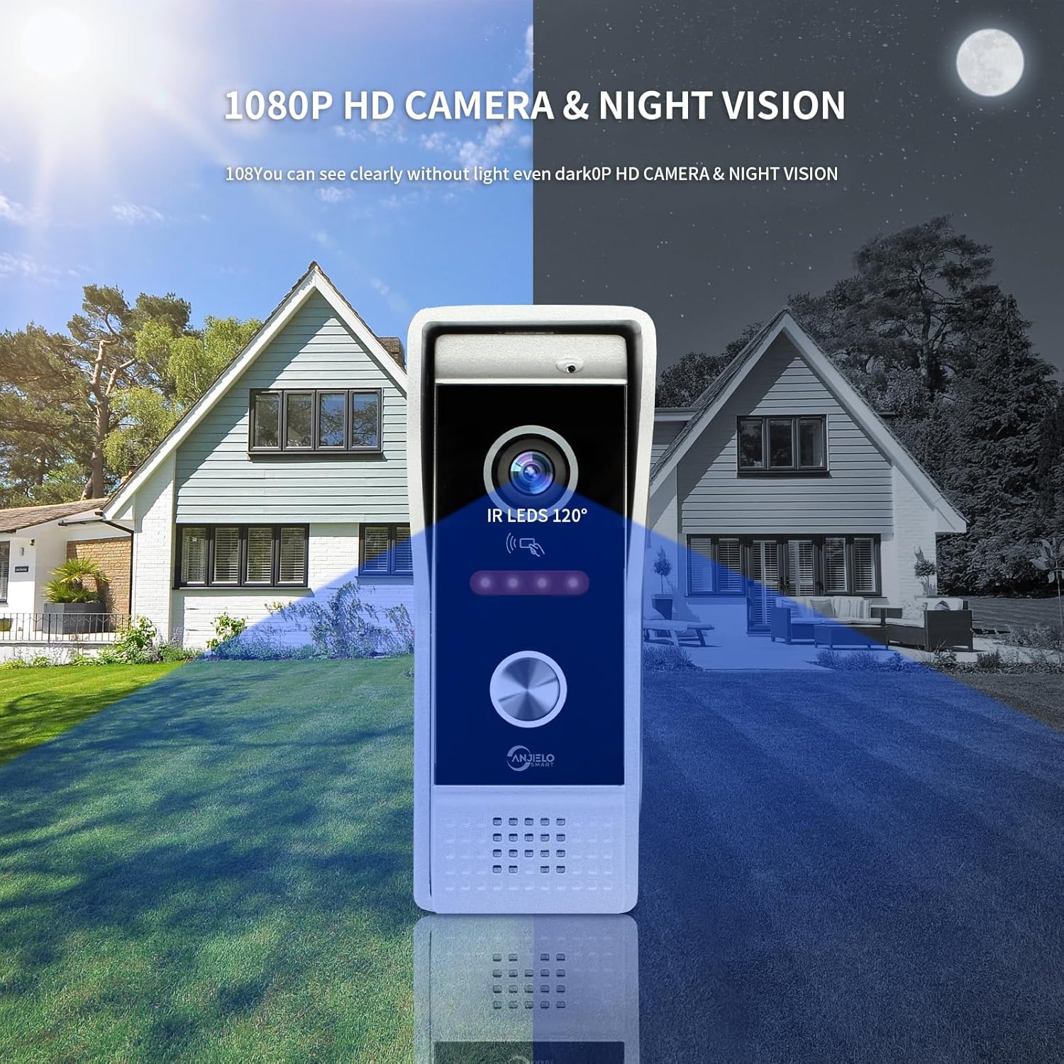 Video Doorbell Intercom System,10 Inches Touch Screen (Black) Video Doorbell Door Phone System,Support Remote Unlock, Dual-Way Intercom,Night Vision for Villa House Apartment (1-Camera + 3-Monitor)