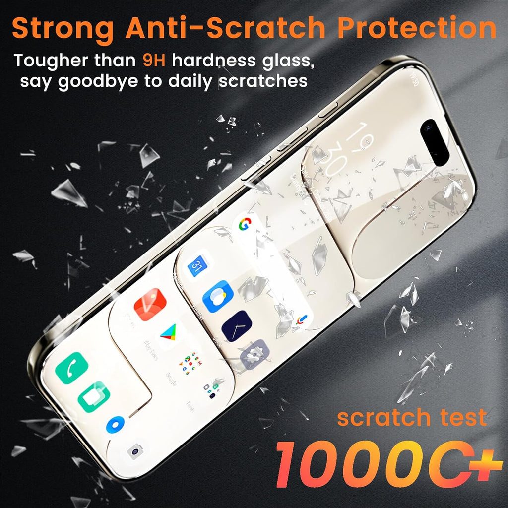 4 Pack Privacy Screen Protector for iPhone 17 Air 6.5-Inch with 4 Pack Camera Lens Protector, Anti Spy Tempered Glass Film 9H Hardness Bubble Free Case Friendly