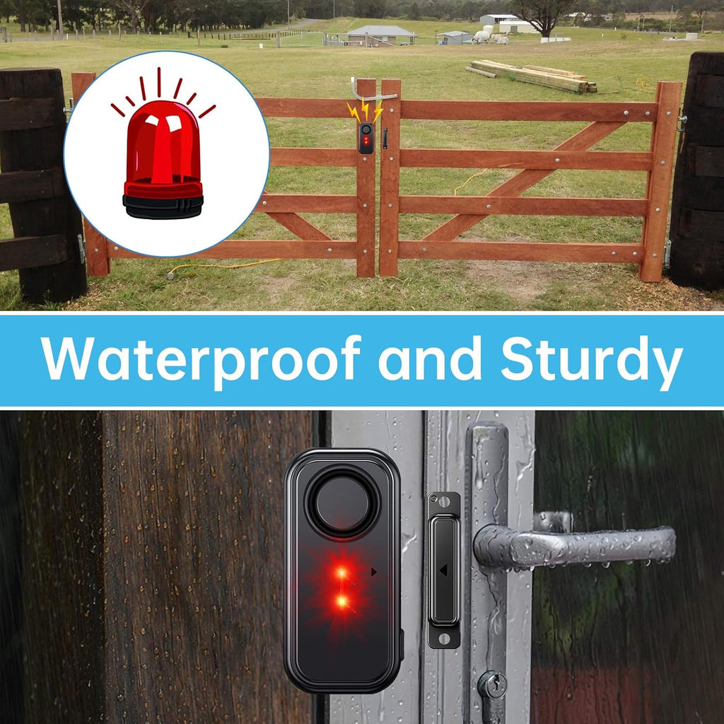 HENDUN Upgraded Window and Door Alarm with Remote, Pool Alarm for Kids Safety, IP66 Waterproof Indoor/Outdoor Home Security Sensor, Wireless Doorbell Chime/Buzzer When Opened Loud