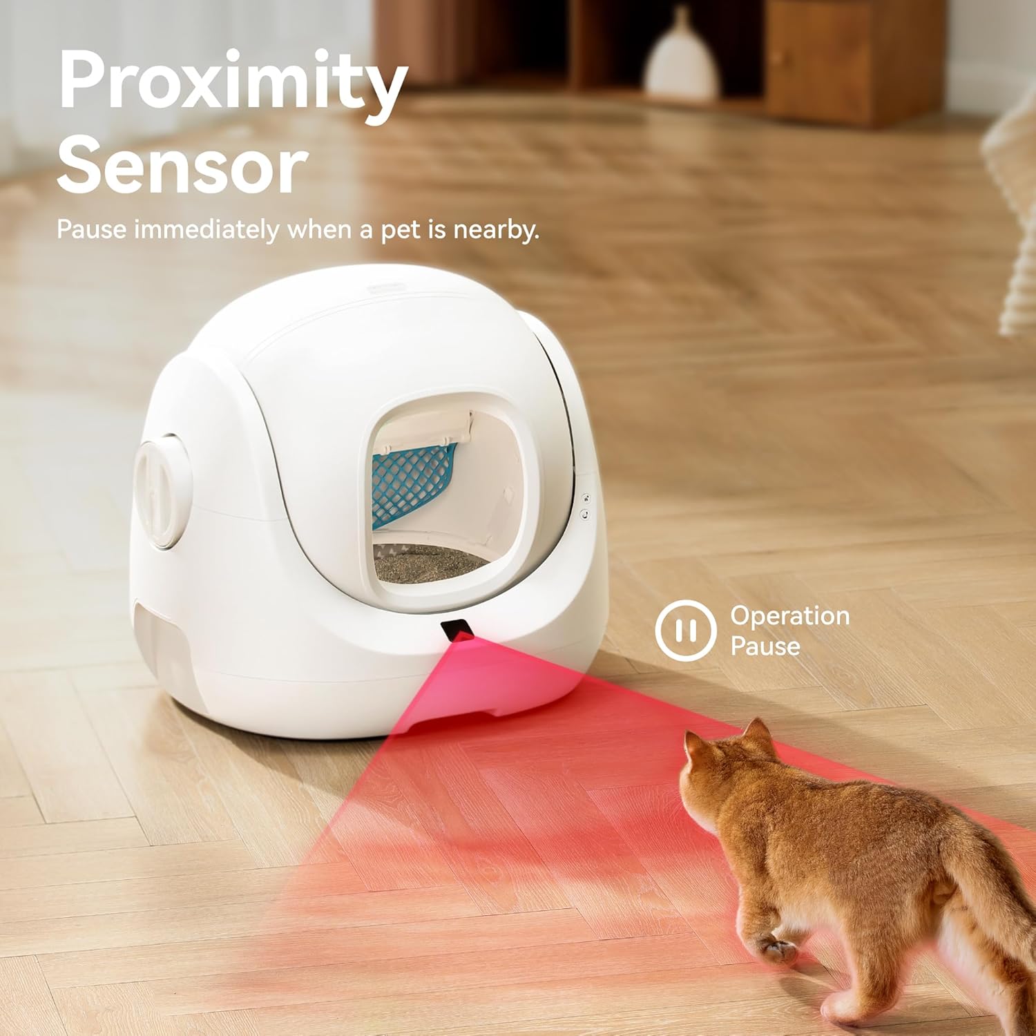 CATLINK Self Cleaning Litter Box, Pinch-Free Safety Protection, Automatic Litter Box AI-Powered Health Monitor, Multi-Cat Recognition, Extra Large Interior Space, Suits for Beginner
