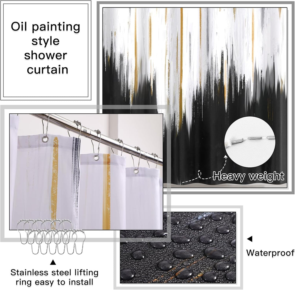 32PCS Bathroom Sets with Shower Curtain and Rugs-Purple Bathroom Accessories,Non Slip Bathroom Rugs Set with Toilet Lid Cover, Waterproof Shower Curtain, 3PC Soap Dispenser with Trash Can