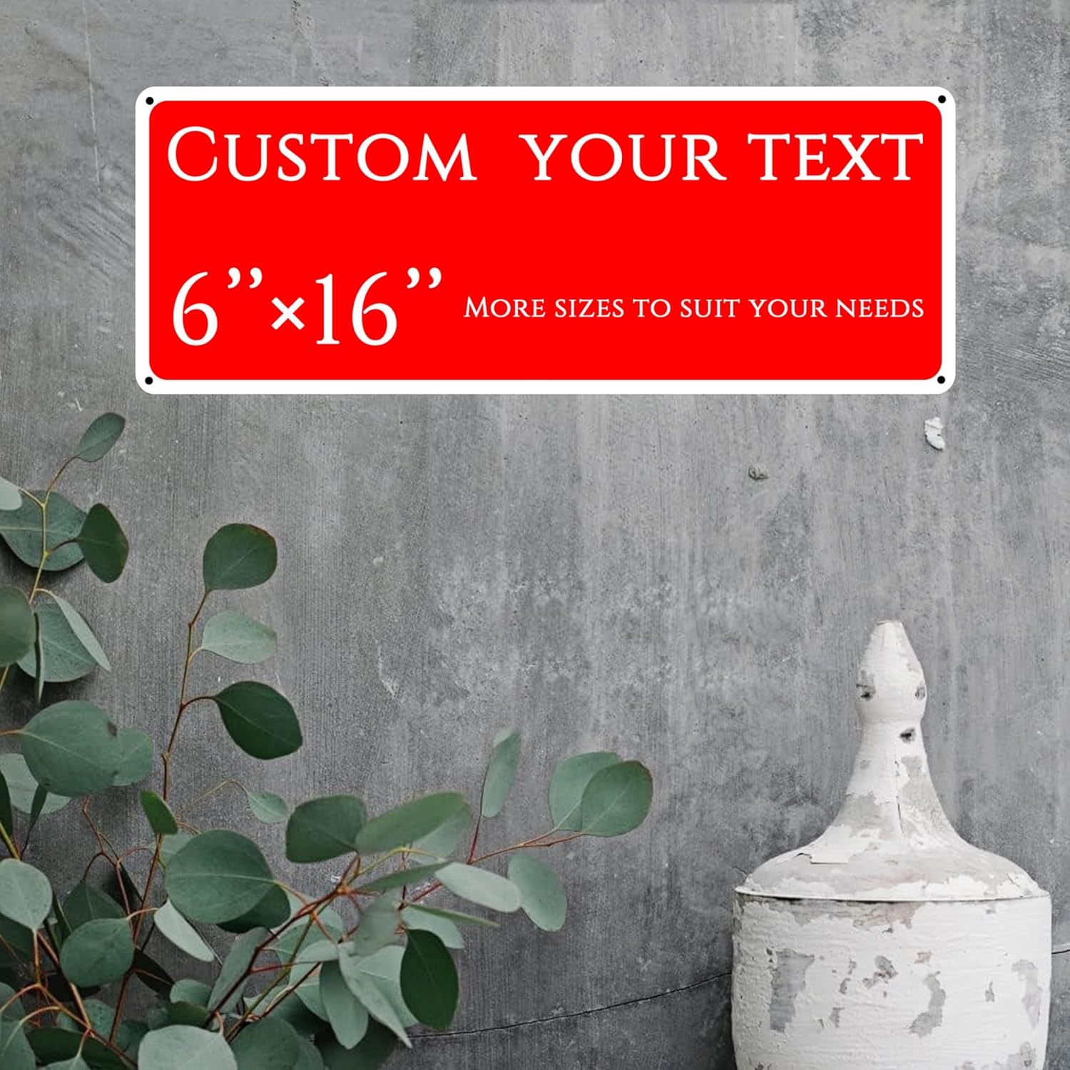 custom street sign,Custom Sign, Aluminum Weatherproof Metal Sign Multiple Sizes, Reflective.Customize for Office, Business, Workplace, office, Home, Delivery Signs(6 * 16 Inch)