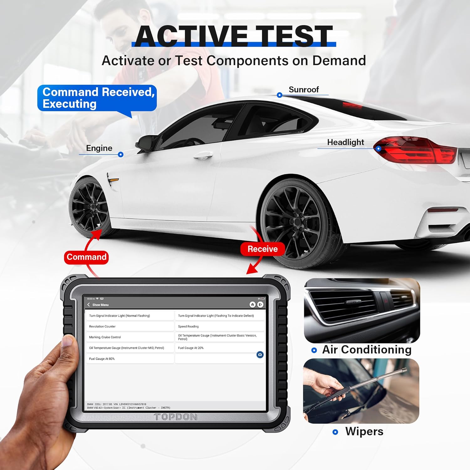 TOPDON Phoenix Plus 2 Bidirectional Scan Tool with Battery Tester, 2 Years Free Update, OE-Level Full Diagnosis, Topology Scanner, 40+ Reset Services, AutoAuth for FCA SGW