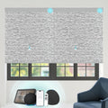 Motorized Blinds with Remote Custom Size Blackout Smart Roller Shades Compatible with Alexa Google, Electric Blinds for Windows
