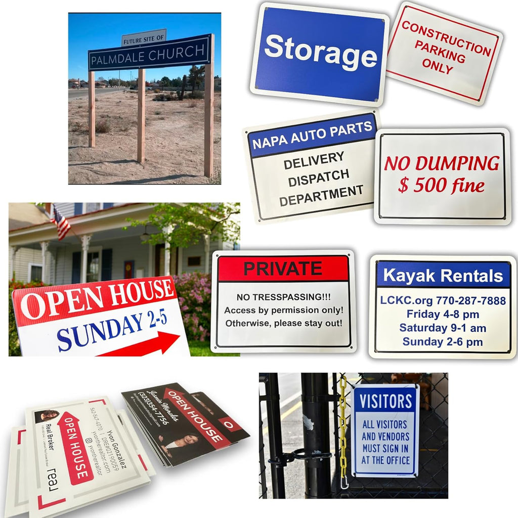 Custom Signs Outdoor Metal for Home Office Business, Personalized, Door, Porch, Delivery, Man Cave, Shop, Garage, Street. For Outside or Inside Use. Our Metal Signs Are UV Printed Solid Aluminum 10x7 inches