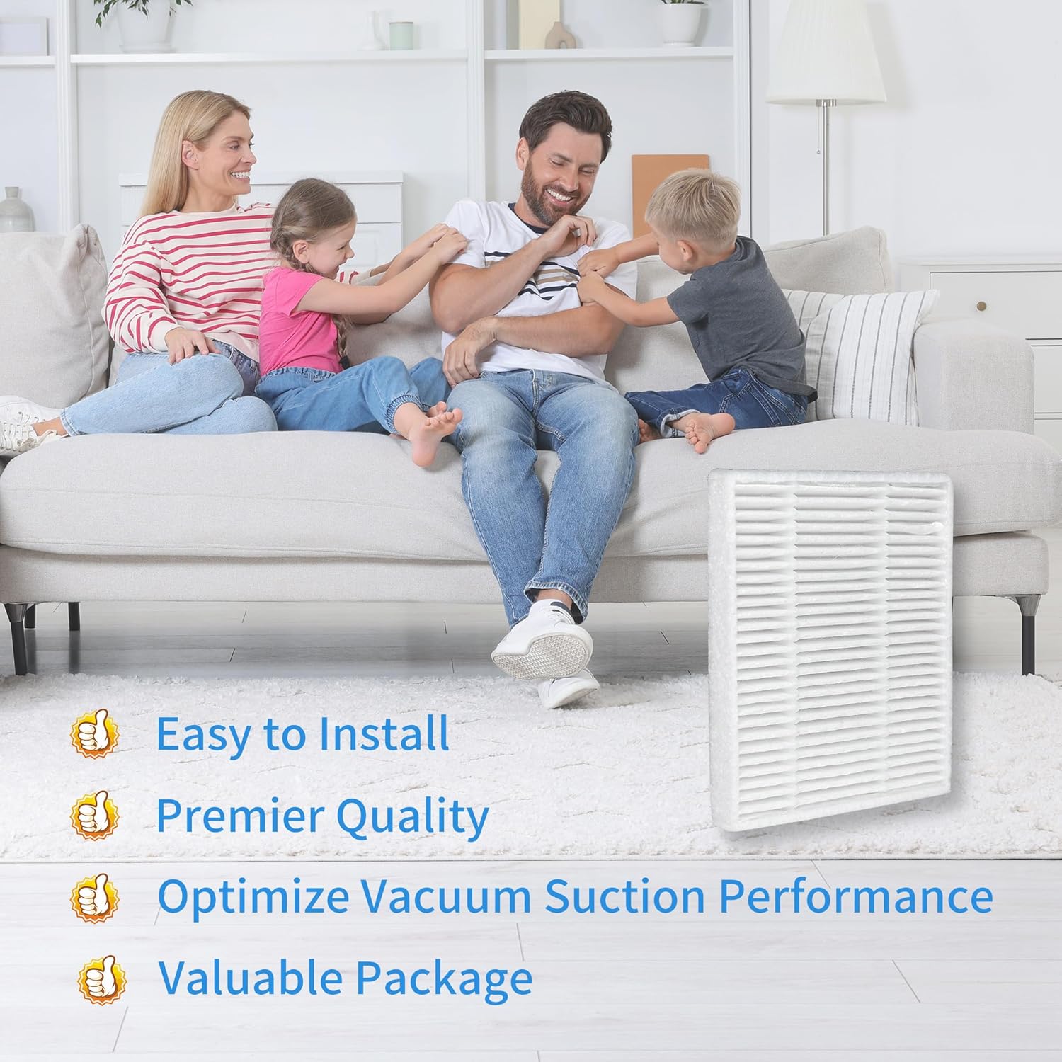 16 Packs HEPA filter Compatible with iRobot Roomba Essential Robot 104 105 Vac/Combo Accessory Y0110 Y0140 Q011 Q0120 Q0520 Vacuum Cleaners