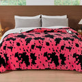 Cow Print Electric Heated Blanket Queen Size,84X90 Pink Heating Blanket Queen with Dual Control&Timer&10 Heat Levels,Highland Cow Decor Fleece Sherpa Blankets Warmer Gifts for Bed Women Adults