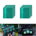 Non Fading Green Reflective Stickers 3 inch X 3 inch, Outdoor Waterproof High Visibility Warning Safety Adhesive Reflector Tape (20 Pcs)