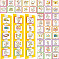 Geyee 60 Pcs Visual Schedule Cards Daily Routine Chart Visual Planner Cards Bulk for Autism Learning Materials Asperger's ADHD Home Education Behavioral Tool(Yellow)