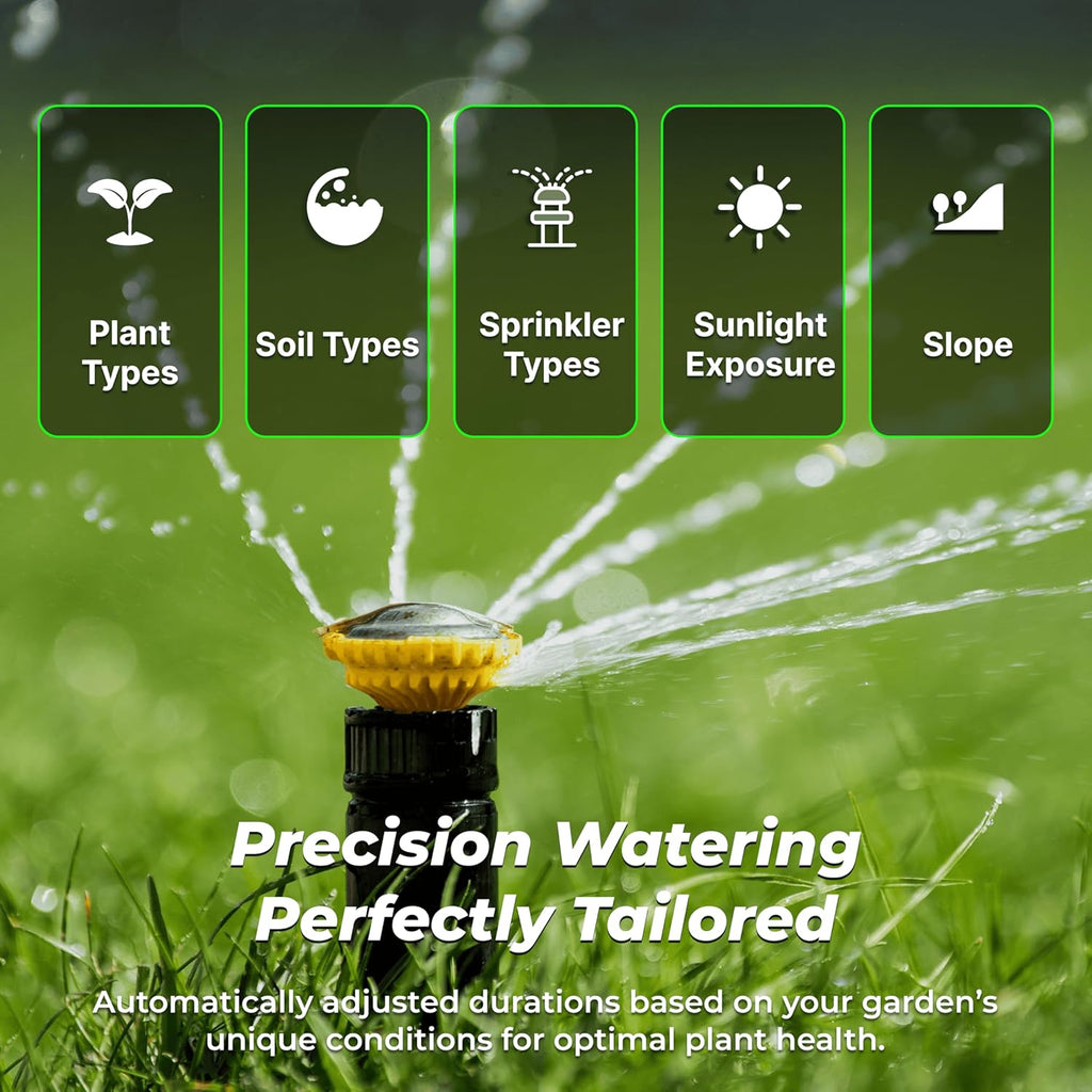 ImoLaza Outdoor Smart Sprinkler Controller, 16-Zone WiFi Irrigation Controller with Hyper-Local Weather, App Remote Control, Works w/ Alexa, Auto Watering, Rain/Freeze/Wind Skip, Smart Fault Detection