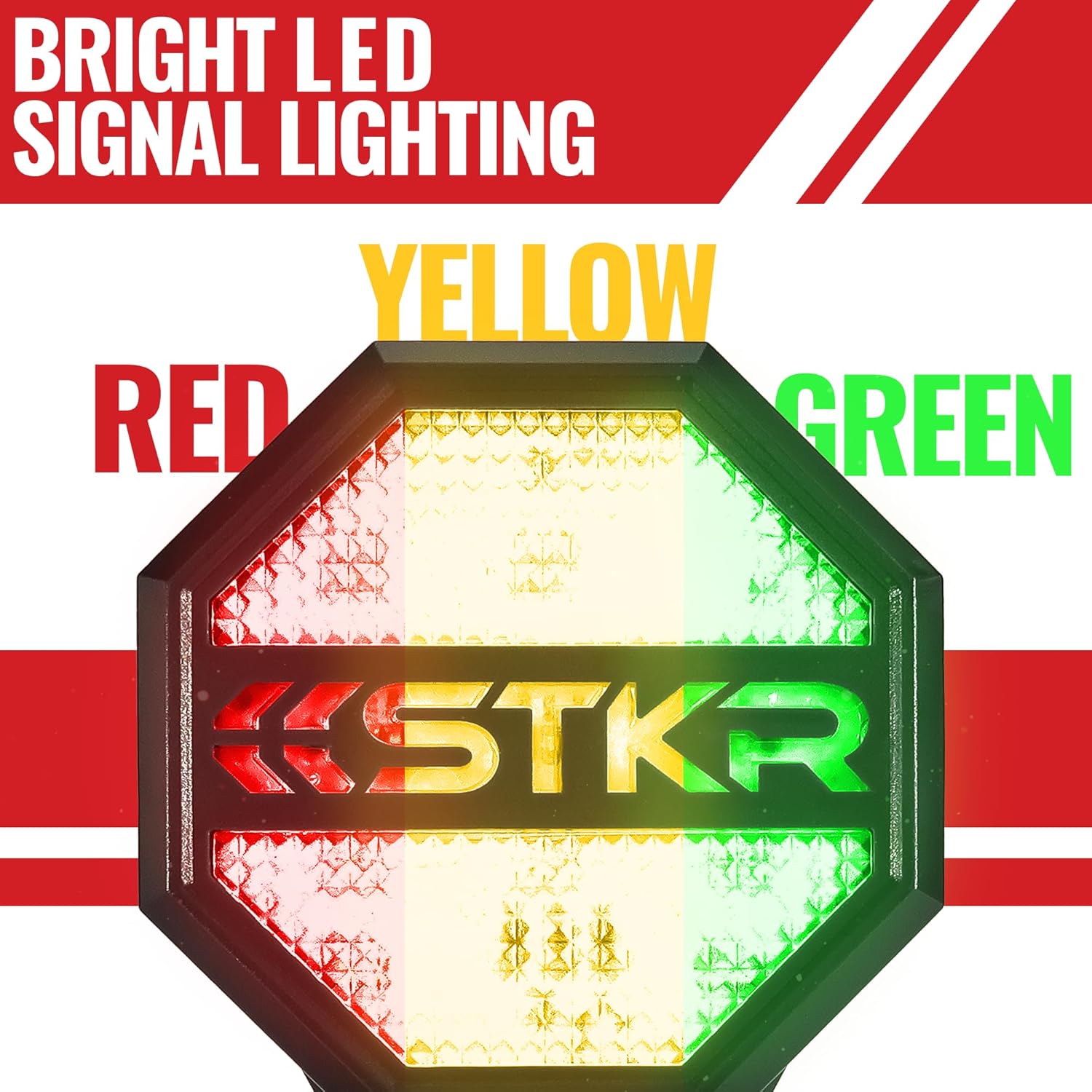 STKR Garage Parking Sensor – Adjustable Ultrasonic Car Stop Assistant with Red/Yellow/Green LED Display – Set Stop Distance 6"–6 ft – Battery or USB Powered – Easy Wall-Mount Install – Dark Grey