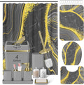 25PCS Bathroom Accessory Set, Beige Bathroom Set with Large-Capacity 4 Gallon Trash Can,Bathroom Rugs Set, Waterproof Shower Curtain, Toilet Brush, Toothbrush Holder & Soap Dispenser