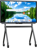 Shiarffe R9 Smart Board with Stand 4K Interactive Whiteboard EDLA-Certified All-in-One Touchscreen Digital Display Built-in 50MP AI Camera Mics and 60W Speaker for Classrom Hybrid Work
