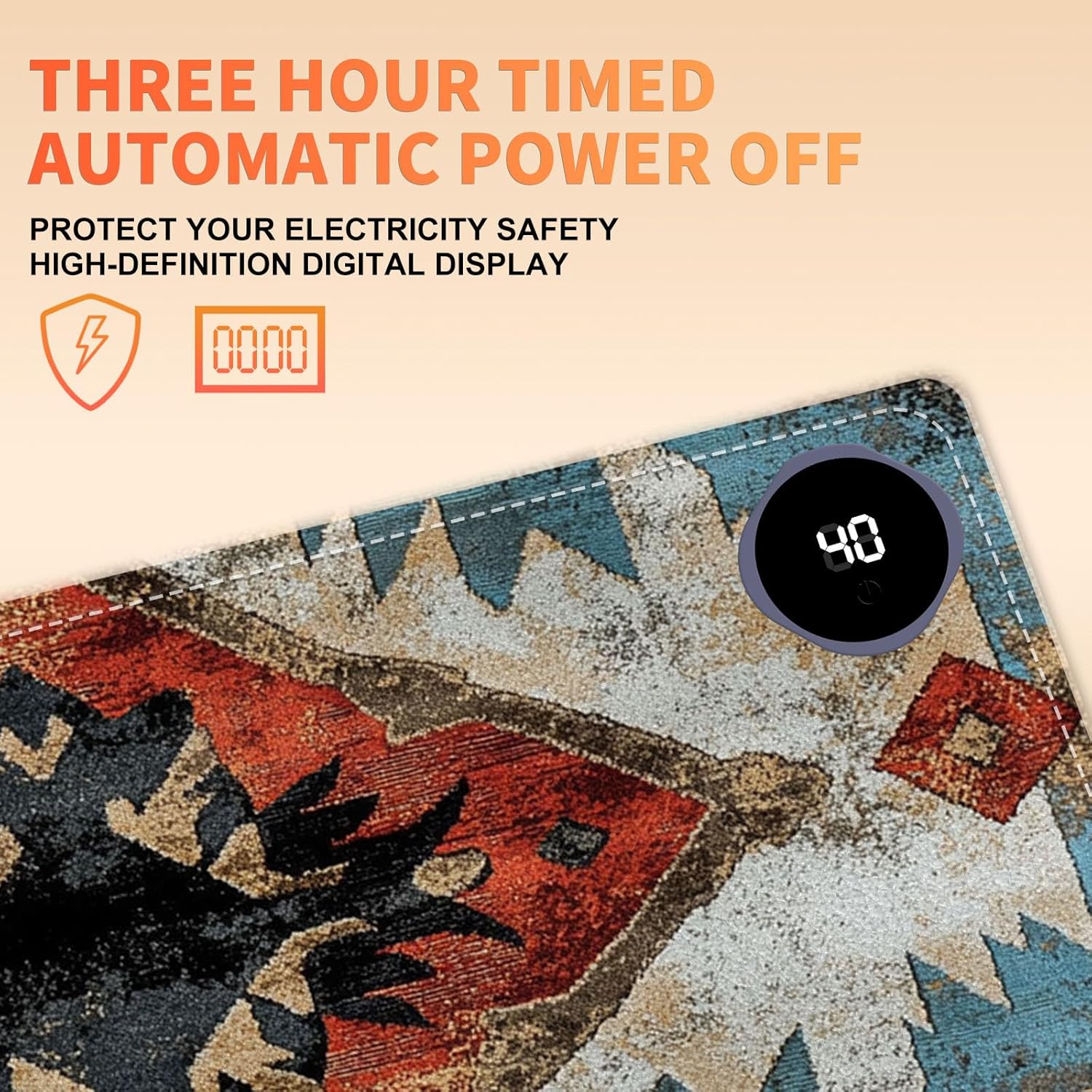 Heated Mouse Pad 31.5x13 in 3-Temp Fast Heating Desk Mat with Auto Timer Warmer for Hands Wrist Pain Relief Waterproof Keyboard Mat for Office, Gaming, Home, Art Prints