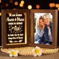 Tiblue Christmas Gifts for Aunt Gifts from Niece Nephew, Engraved Night Light with Aunt Picture Frame, Best Auntie Ever Auntie Gift Aunts Birthday Gift for Women- Holds 5x7 Photos