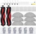 34 Pack Q7 M5+ Replacement Accessories Compatible with Roborock Q7 M5 / Q7 M5+ / Q7 L5 / Q7 L5+ Robot Vacuum, 2 Mainbrushes, 6 Scent Tablets, 6 HEPA Filters, 6 Dust Bags, 6 Mop Pads, 6 Side Brushes
