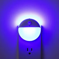 2 Pack Plug in Night Light with Motion Sensor and Dusk to Dawn Sensor, Stepless Dimming, Blue LED Nightlight with 3 Lighting Ways for Bathroom, Bedroom, for Girls, Boys, Adults