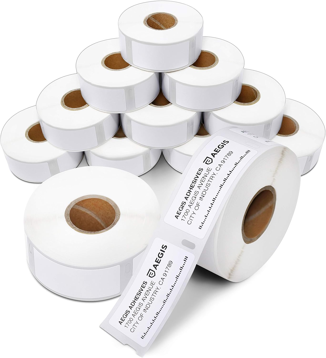 Aegis Adhesives - 1" X 2-1/8" Replacement for DYMO 30336 (12 Rolls/6000 Labels) Direct Thermal Address Barcode Labels - Compatible with LabelWriter 450, 450 Turbo, 4XL Printers (NOT 550, 5XL)