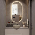 Niccy Oval LED Bathroom Vanity Mirror, 48x24inch Frameless Backlit Mirror with Light, Smart Anti-Fog Waterproof Mirror with Memory Function Dimmable Lighted Mirror