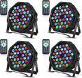 36 LED Par Lights, RGB Par Can Light Stage Lights, 10 Modes DJ Lights Stage Lighting Uplights with Sound Activated Remote Control & DMX Uplights for Events Wedding Party