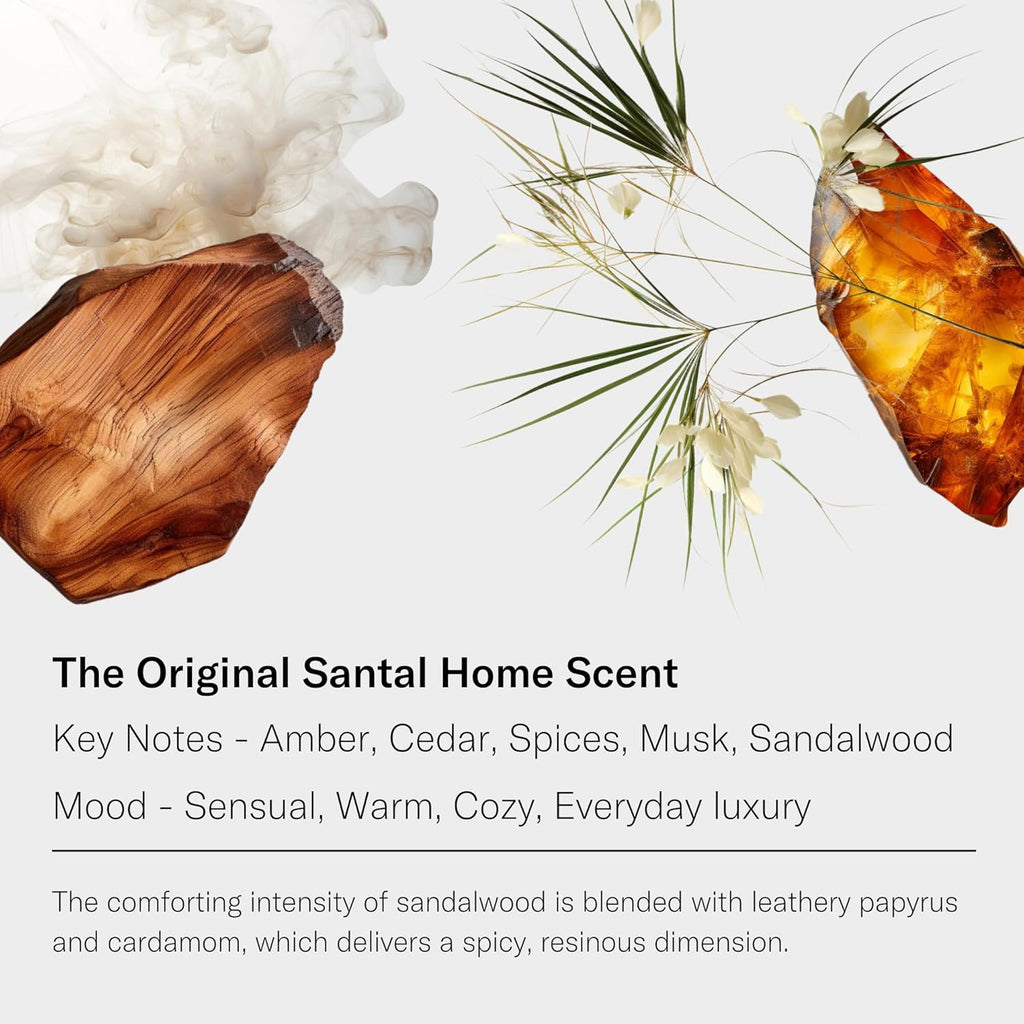 AromaTech Santal Aroma Essential Oil Blend: Luxury Hotel Inspired Aromatherapy with Amber, Vanilla, Cedar & Sandalwood for Ultrasonic Diffusers & Nebulizers - 4 fl oz, 120 mL