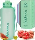 Hydracy Water Bottle with Time Marker -Large BPA Free Water Bottle & No Sweat Sleeve -Leak Proof Gym Bottle with Fruit Infuser Strainer & Times to Drink -Ideal for Fitness Sports & Outdoors