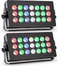 Stage Wash Light 21x15W LED RGBW Dj Lights for Parties, DMX Control Sound-Activated Stage Lighting Bar for Wedding Disco Party (2, 21 Lights)