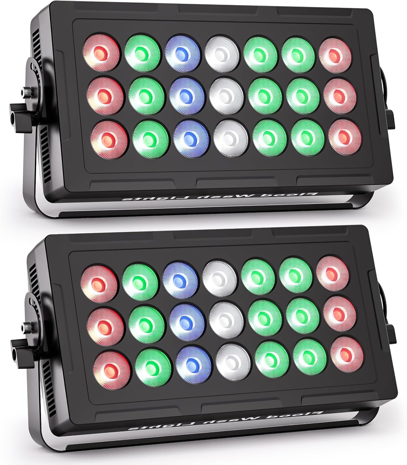 Stage Wash Light 21x15W LED RGBW Dj Lights for Parties, DMX Control Sound-Activated Stage Lighting Bar for Wedding Disco Party (2, 21 Lights)