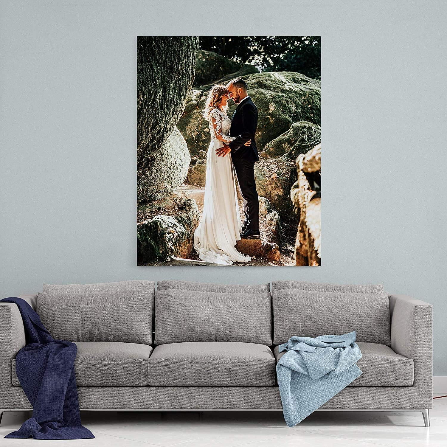 P&L ART. Personalized Custom Canvas Prints: Photo On Canvas Transform Your Photos into Stunning Framed Wall Art Digitally Printed Photo To Canvas Ideal for Home Decor Gifts Keepsakes Framed 12X16
