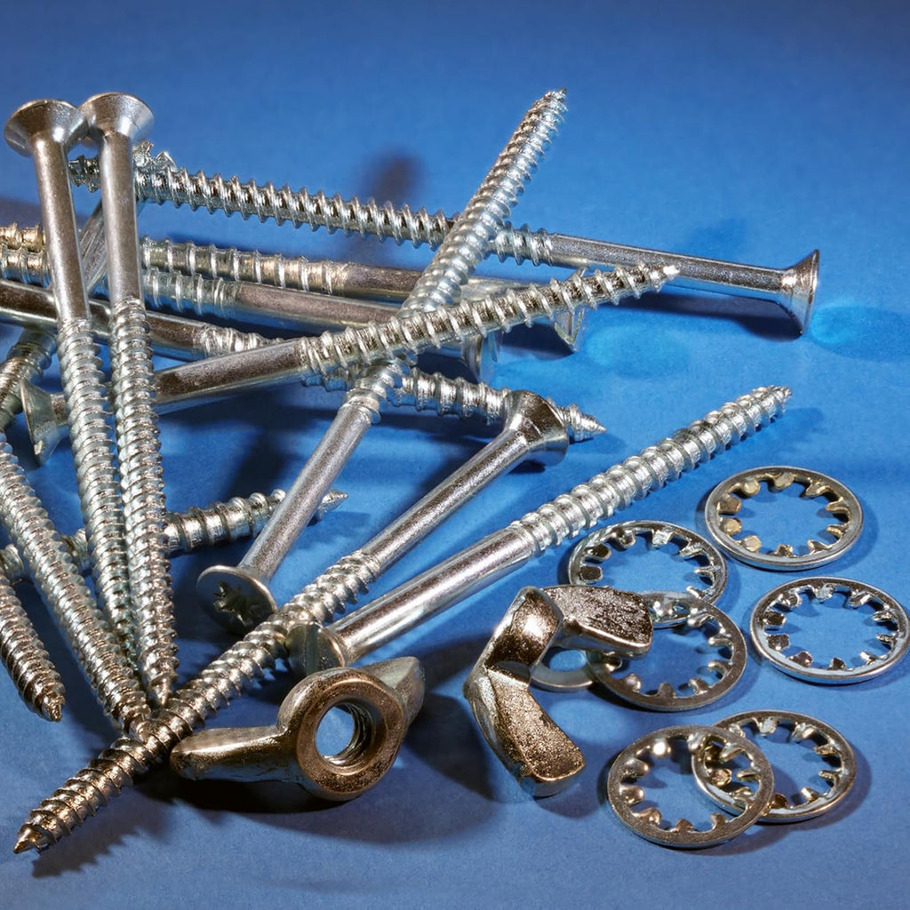 uxcell 100Pcs 10# External Tooth Lock Washer, 304 Stainless Steel Multi-Tooth Star Washer Locking Fastener, Silver Tone