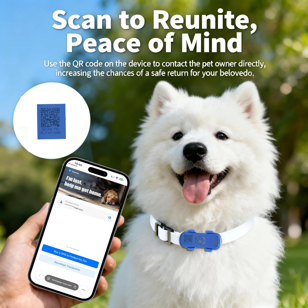 GPS Dog Tracker, Real-time Pet Location Tracker Anti Lost Dog GPS Collar Fit Most Pet Collars, Virtyal Fence, Lighting Flash&Audible Seek Mode,Subscription Needed