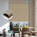 SmartWings Motorized Blinds Smart Blinds Remote Control Dual-Sided Blackout Shade Work with Apple Homekit Thread Z-Wave Alexa Smart Roller Shade Blackout Customized 16"-110" W (Bouvardia Light Brown)