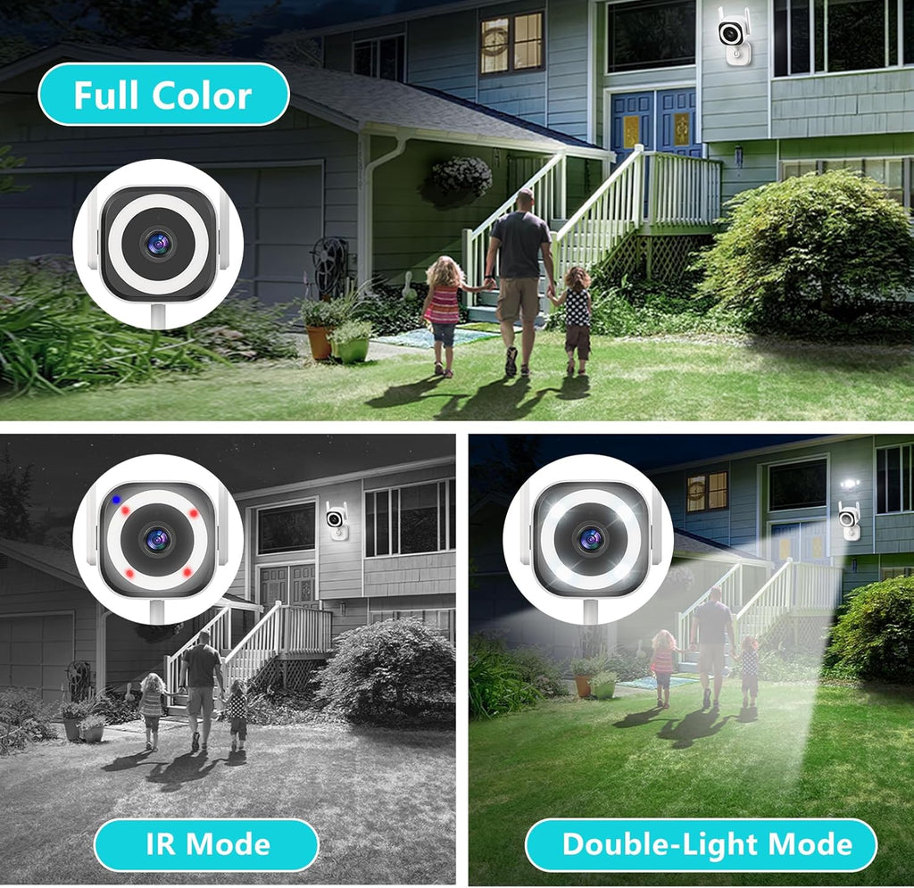 5G Outdoor/Indoor Camera for Home Security, 2K Baby Monitor Cameras for Bedroom/Elder/Dog/Pet Security Camera,3X Zoom, IP66 Waterproof,Night Vision, Two-Way Talk, SD/Cloud-2Pack