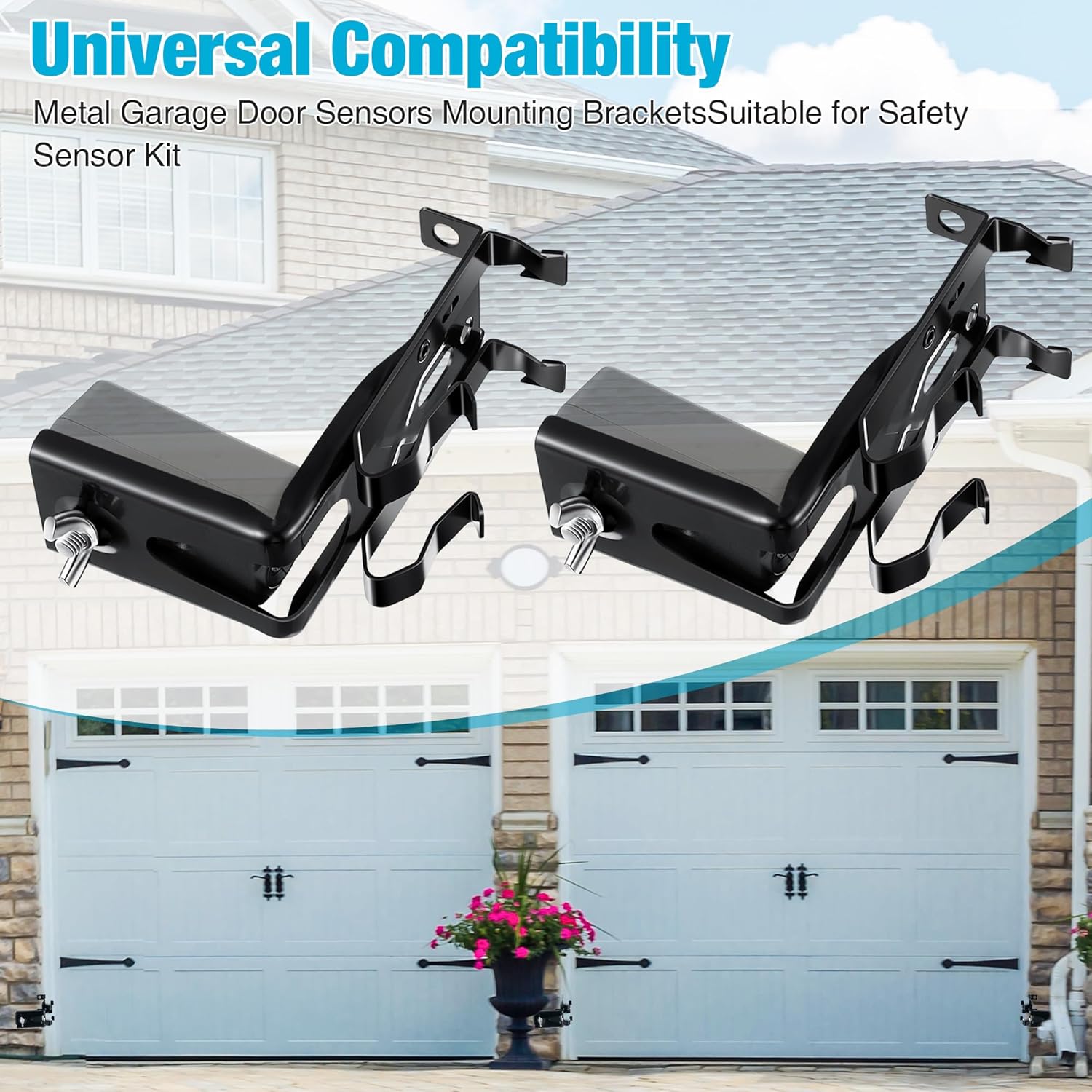 4 Pcs Garage Door Sensors Bracket, Replacement for 41A5034 Safety Sensor Kit Brackets, Compatible with Craftsman/Chamberlain/Liftmaster Garage Door Sensor
