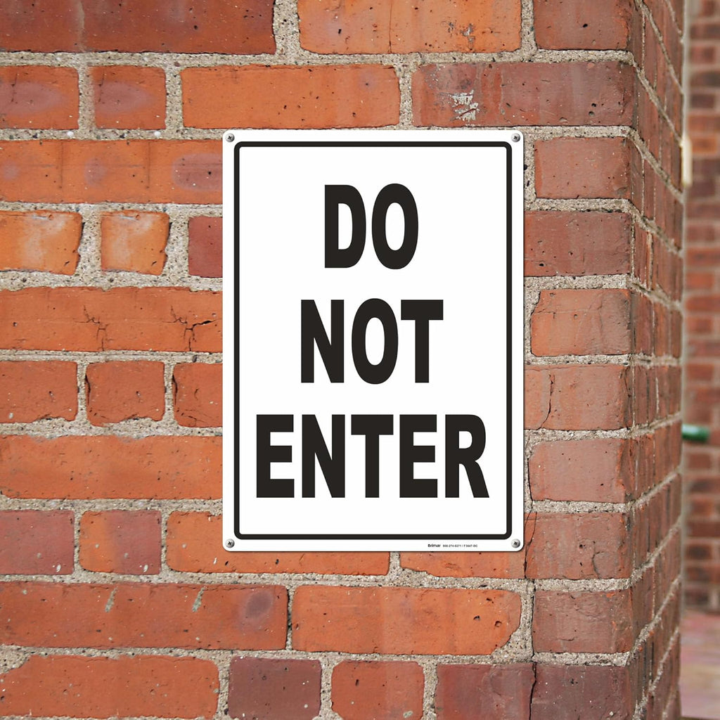 Brimar - 10" x 14" - Do Not Enter Sign - .055″ Polyethylene Plastic - Clear Warning - Easy Installation