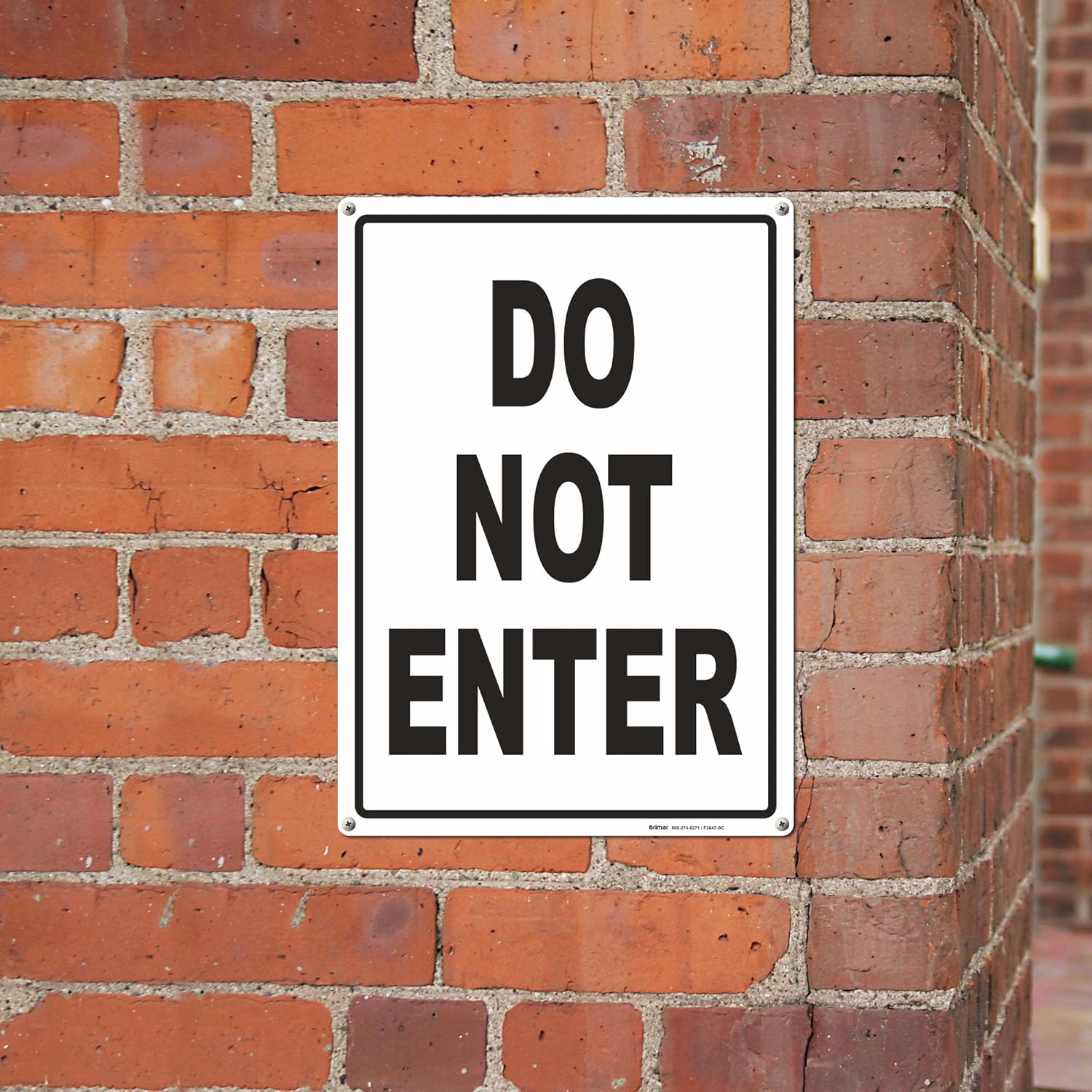 Brimar - 10" x 14" - Do Not Enter Sign - .055″ Polyethylene Plastic - Clear Warning - Easy Installation