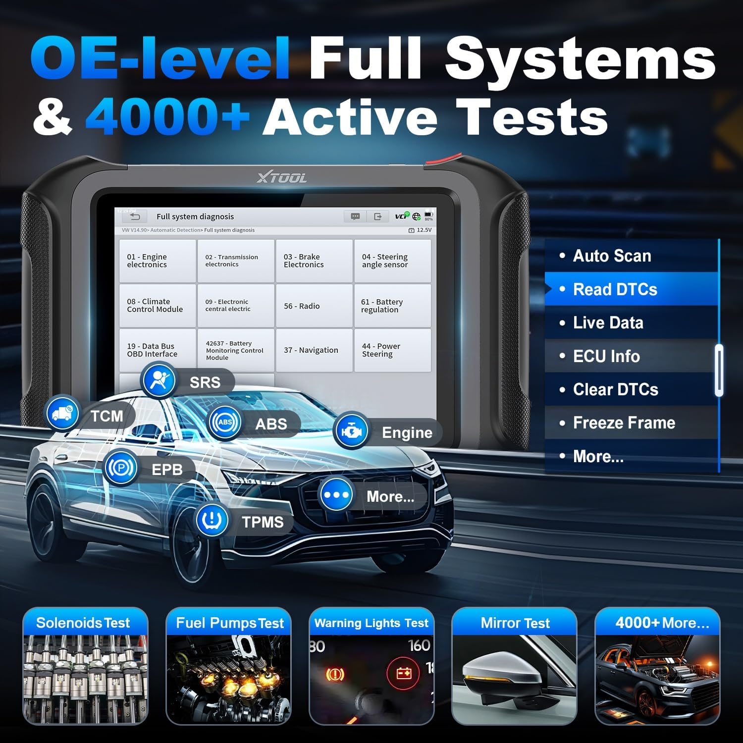 XTOOL D9S Pro Automotive Diagnostic Tool: Wireless Bidirectional OBD2 Scanner with ECU Pr0gramming/C0ding, High-End Scan Tool with Topology, 45+ Resets, Full System, PMI, FCA/CAN FD/DoIP, 3-Yr Update
