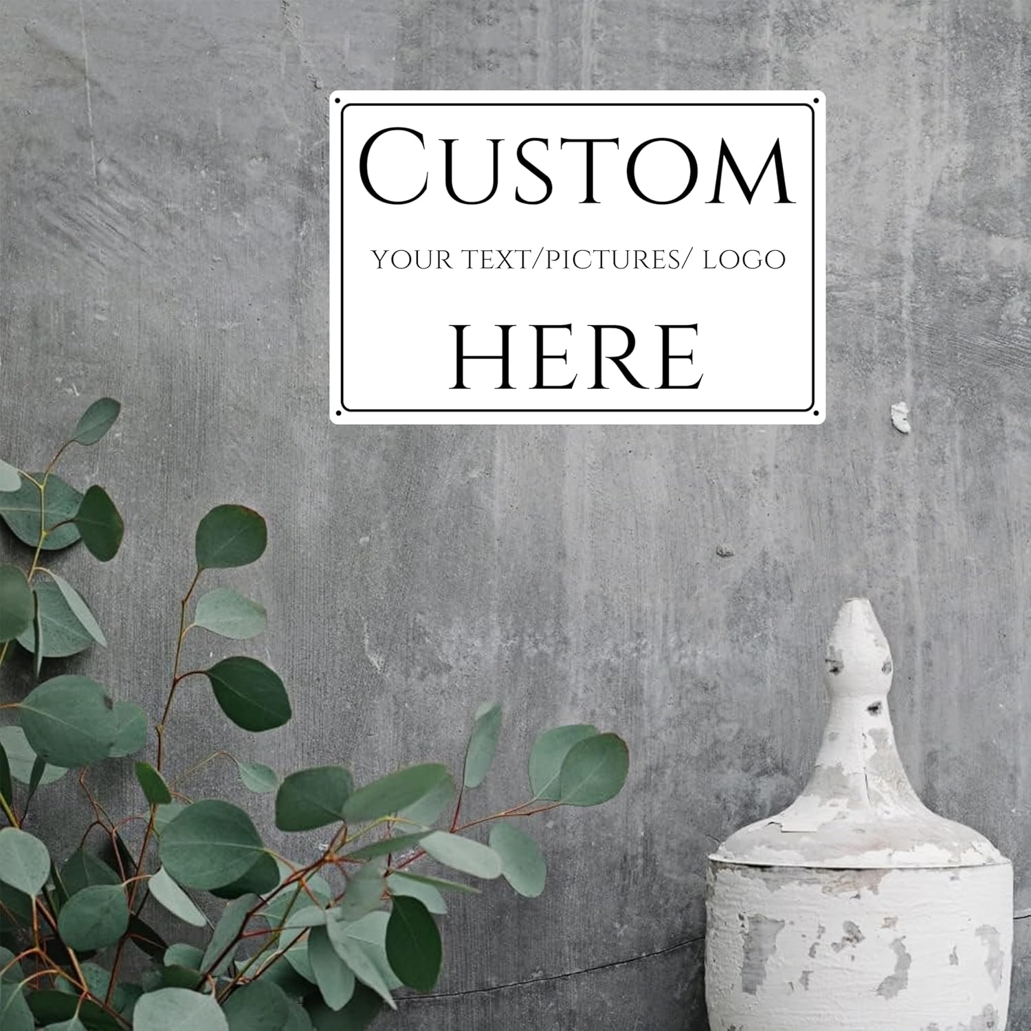 Custom Sign, Custom Metal Signs Personalized，Aluminum Weatherproof Metal Sign Multiple Sizes, Customize for pet store, Business, Workplace, office, Home, Delivery Signs(16 * 12 Inch)