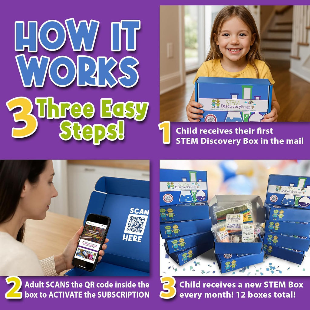 12-Month Kids Science Kit Subscription | 36 Hands-On STEM Projects for Boys & Girls Ages 7–12 | Includes 1 Full Year of No-Prep Experiments, Science Lessons & Live Online Classes | Educational Gift
