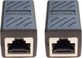 RJ45 in-Line Coupler Adapter Female to Female Ethernet Cable Extender 8-Pin Modular Network Connector for Cat7 Cat6 Cat5e Cat5 Ethernet Cable 2pcs