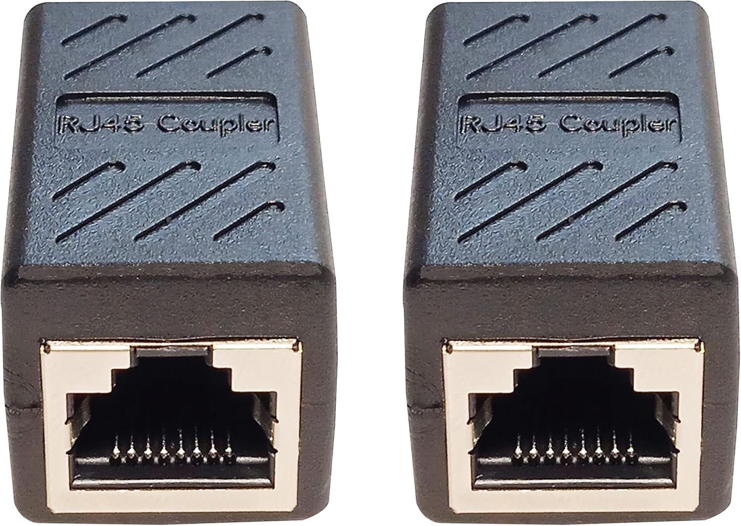 RJ45 in-Line Coupler Adapter Female to Female Ethernet Cable Extender 8-Pin Modular Network Connector for Cat7 Cat6 Cat5e Cat5 Ethernet Cable 2pcs